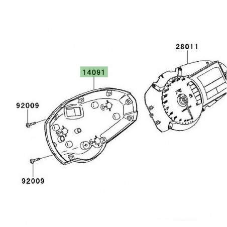 Dessous de compteur Kawasaki Z750R (2011-2012) | Réf. 140910711