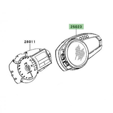 Dessus de compteur Kawasaki Z750R (2011-2012) | Moto Shop 35