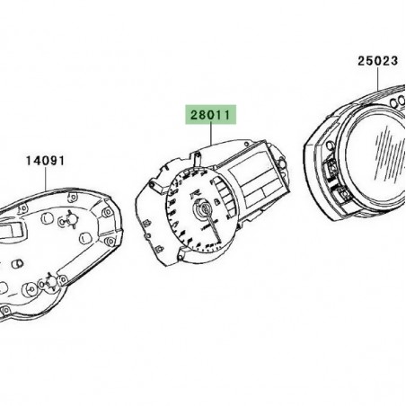 Compteur seul Kawasaki Z750R (2011-2012) | Moto Shop 35