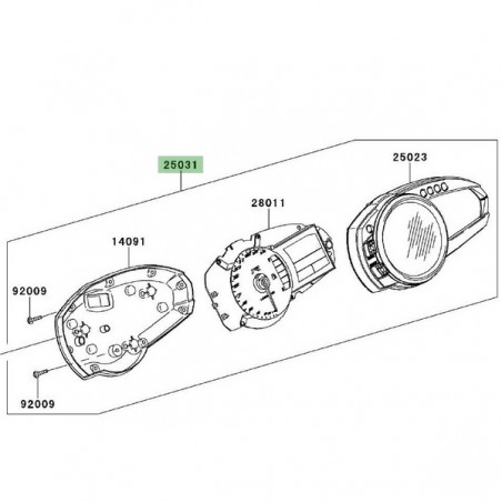 Ensemble compteur Kawasaki Z750R (2011-2012) | Moto Shop 35