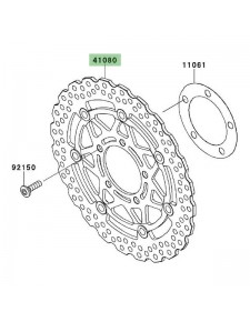 Disque de frein avant Kawasaki Z750R (2011-2012) | Réf. 4108000775C