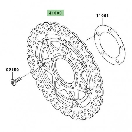 Disque de frein avant Kawasaki Z750R (2011-2012) | Réf. 4108000775C