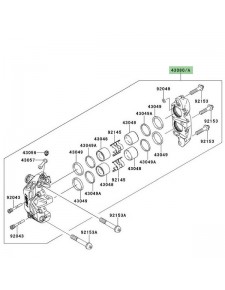 Étrier de frein avant Kawasaki Z750R (2011-2012) | Moto Shop 35