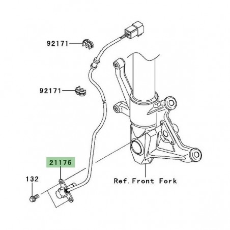 Câble ABS avant Kawasaki Z750R (2011-2012) | Réf. 211760083