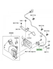 Câble ABS arrière Kawasaki Z750R (2011-2012) | Réf. 211760084