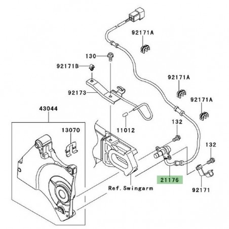 Câble ABS arrière Kawasaki Z750R (2011-2012) | Réf. 211760084