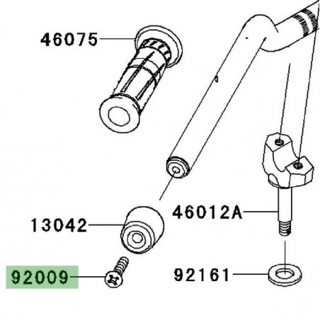 Embout de guidon Kawasaki Z750R (2011-2012) | Réf. 920091257