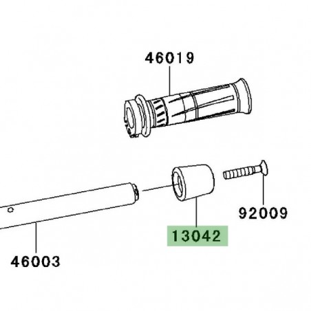 Embout de guidon Kawasaki Z750R (2011-2012) | Réf. 130421005