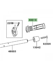 Poignée de gaz Kawasaki Z750R (2011-2012) | Réf. 460190020