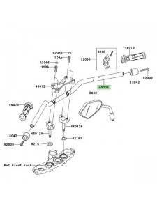 Guidon Kawasaki Z750R (2011-2012) | Réf. 46003020418R