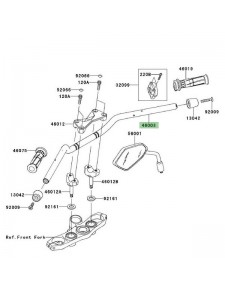 Guidon Kawasaki Z750R (2011-2012) | Réf. 46003020418R