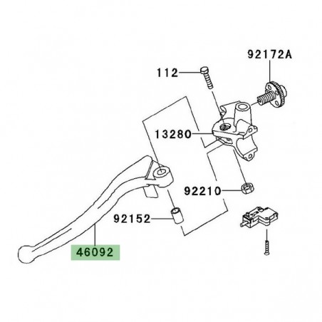 Levier d'embrayage Kawasaki Z750R (2011-2012) | Réf. 460920003