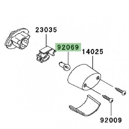 Ampoule éclairage de plaque Kawasaki Z750R (2011-2012) | Réf. 920691055