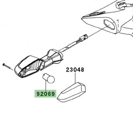 Ampoule (12V/10W) de clignotants Kawasaki Z750R (2011-2012) | Réf. 920690106