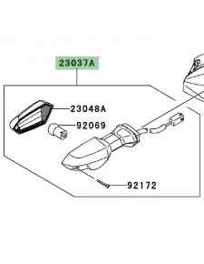 Clignotant avant gauche Kawasaki Z750R (2011-2012) | Réf. 230370298