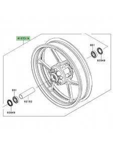 Jante avant Kawasaki Z750R (2011-2012) | Moto Shop 35