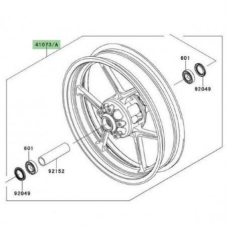Jante avant Kawasaki Z750R (2011-2012) | Moto Shop 35