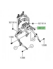 Support tête de fourche Kawasaki Versys-X 300 (2017-2018) | Réf. 391370680