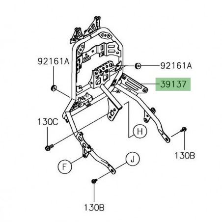Support tête de fourche Kawasaki Versys-X 300 (2017-2018) | Réf. 391370680