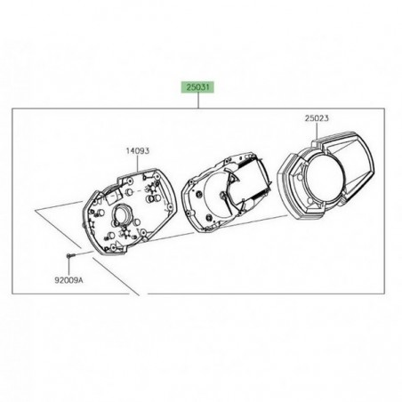 Ensemble bloc compteur Kawasaki Versys-X 300 (2017-2018) | Réf. 250310739