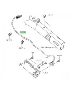 Câble ABS arrière Kawasaki Versys-X 300 (2017-) | Réf. 211760843