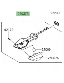 Clignotant arrière gauche Kawasaki Versys-X 300 (2017-2018) | Réf. 230370348
