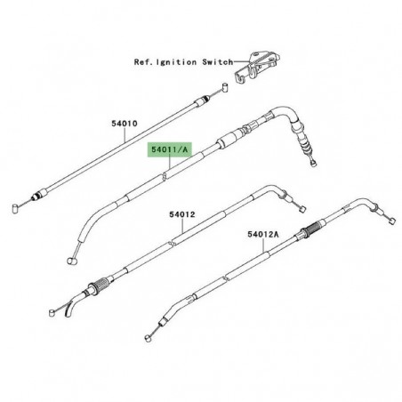 Câble d'embrayage Kawasaki Versys 650 (2007-2009) | Réf. 540110082
