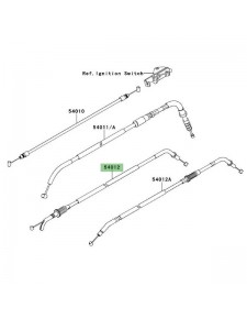 Câble ouverture des gaz Kawasaki Versys 650 (2007-2009) | Réf. 540120208