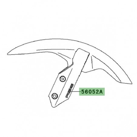 Autocollant "ABS" garde-boue avant Kawasaki Versys 650 (2007-2009) | Moto Shop 35