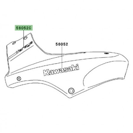 Autocollant "Versys" tête de fourche gauche Kawasaki Versys 650 (2007) | Moto Shop 35