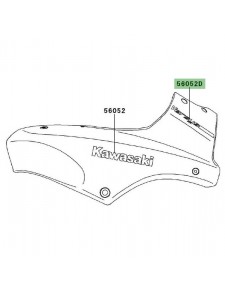 Autocollant "Versys" tête de fourche Kawasaki Versys 650 (2007-2009)