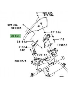 Bulle d'origine Kawasaki Versys 650 (2007-2009) | Réf. 391540022