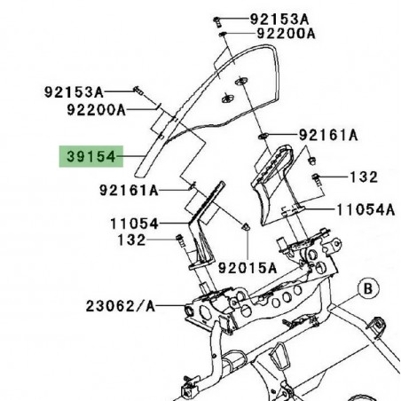 Bulle d'origine Kawasaki Versys 650 (2007-2009) | Réf. 391540022