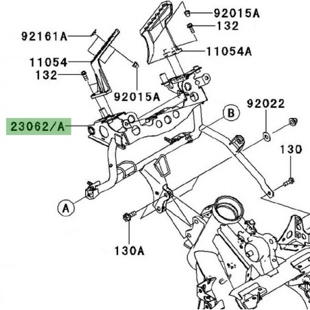 Support tête de fourche Kawasaki Versys 650 (2007-2009) | Réf. 230620051