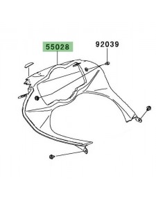 Entourage de compteur Kawasaki Versys 650 (2007-2009) | Réf. 550280109