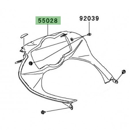 Entourage de compteur Kawasaki Versys 650 (2007-2009) | Réf. 550280109