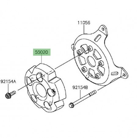 Partie plastique pare-carters Kawasaki Z800 (2013-2016) | Réf. 550200856