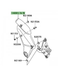 Cache pivot gauche Kawasaki Versys 650 (2007-2009) | Moto Shop 35