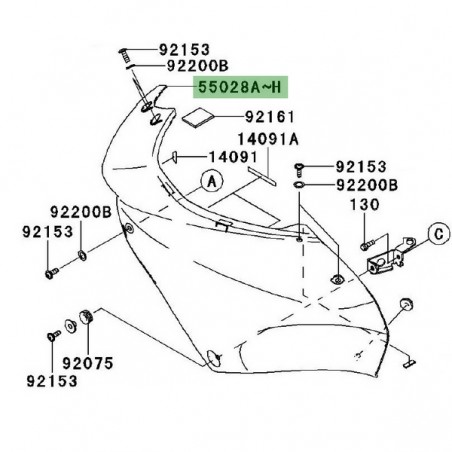 Tête de fourche gauche Kawasaki Versys 650 (2007-2009) | Moto Shop 35