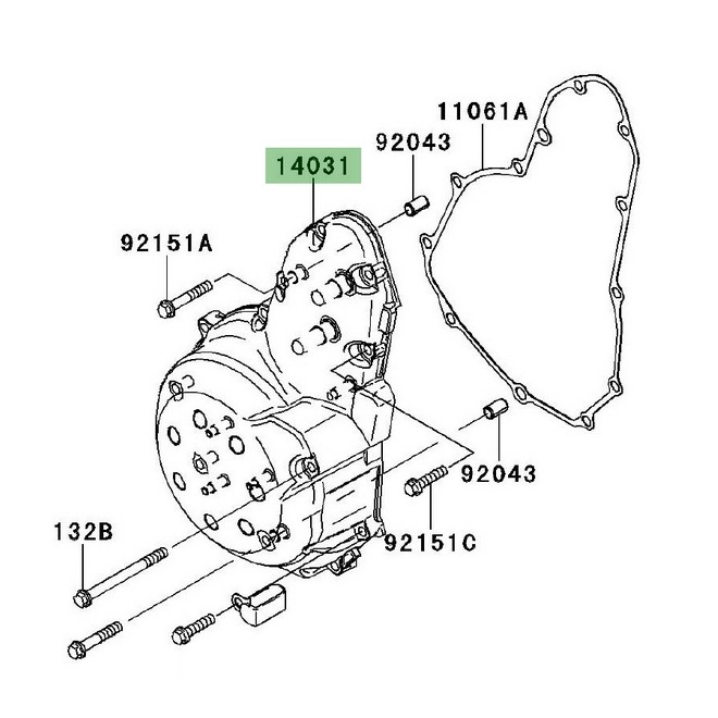 Carter d'alternateur Kawasaki Versys 650 (2007-2009) | Réf. 140310078
