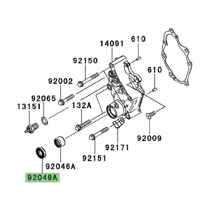 Joint spi carter de transmission Kawasaki Versys 650 (2007-2009) | Réf. 920491519