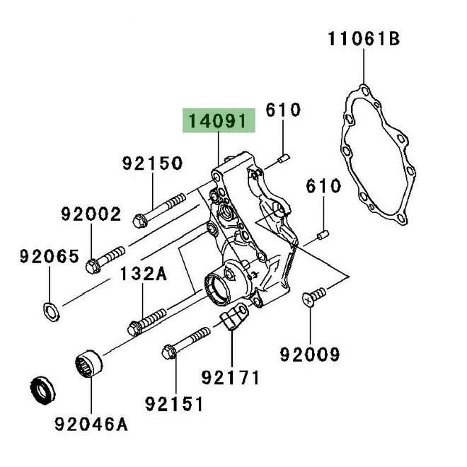 Carter de transmission Kawasaki Versys 650 (2007-2009) | Réf. 140910720