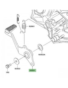 Pédale de frein arrière Kawasaki Versys 650 (2007-2009) | Réf. 430010128