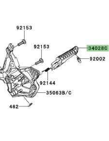Repose-pieds avant droit Kawasaki Versys 650 (2007-2009) | Réf. 340281335