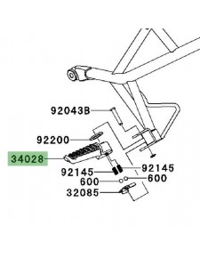 Repose-pieds arrière Kawasaki Versys 650 (2007-2009)