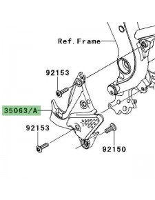 Platine repose-pieds avant gauche Kawasaki Versys 650 (2007-2009) | Moto Shop 35