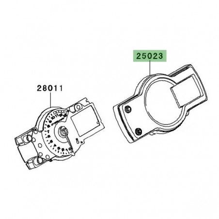 Dessus de compteur Kawasaki Versys 650 (2007-2009) | Réf. 250230023