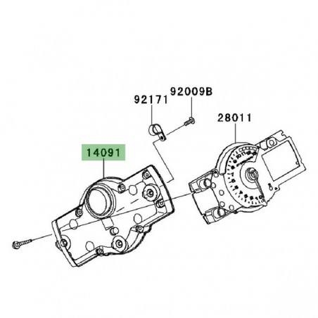 Dessous de compteur Kawasaki Versys 650 (2007-2009) | Moto Shop 35