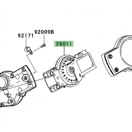 Compteur seul Kawasaki Versys 650 (2007-2009) | Moto Shop 35