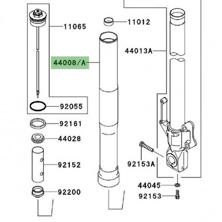 Fourreau de fourche Kawasaki Versys 650 (2007-2009) | Moto Shop 35